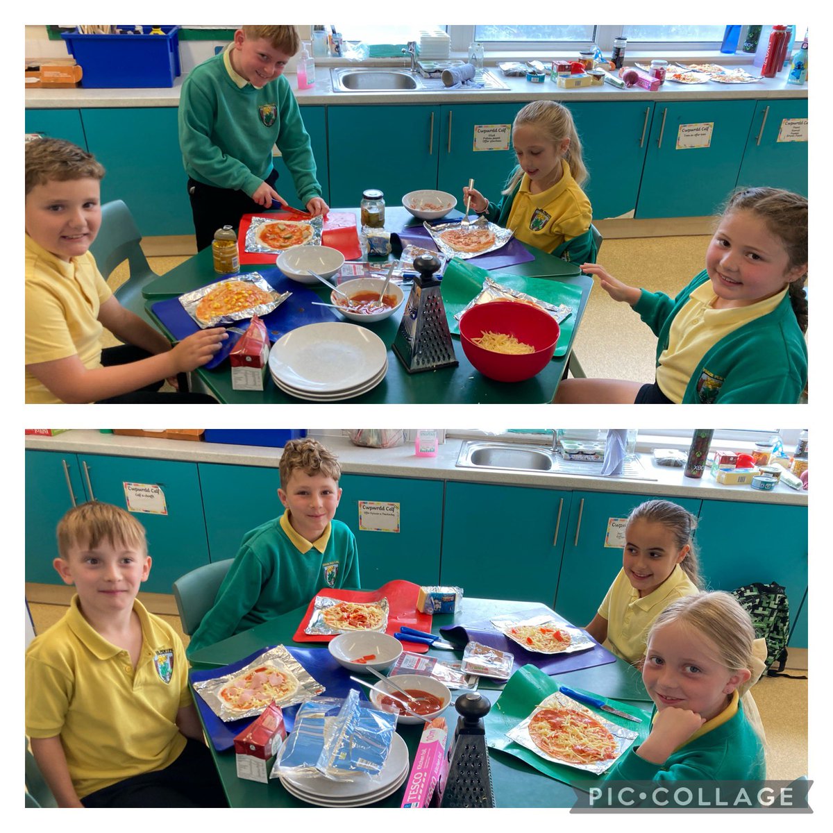 MrBeardPYP's tweet photo. Paratoi pizzas iachus.              Preparing our healthy pizzas.  🍕🍅🌽🧅🥕🍍🥒🧀🇮🇹 @ysgolpenypil https://t.co/MXbxw4srln