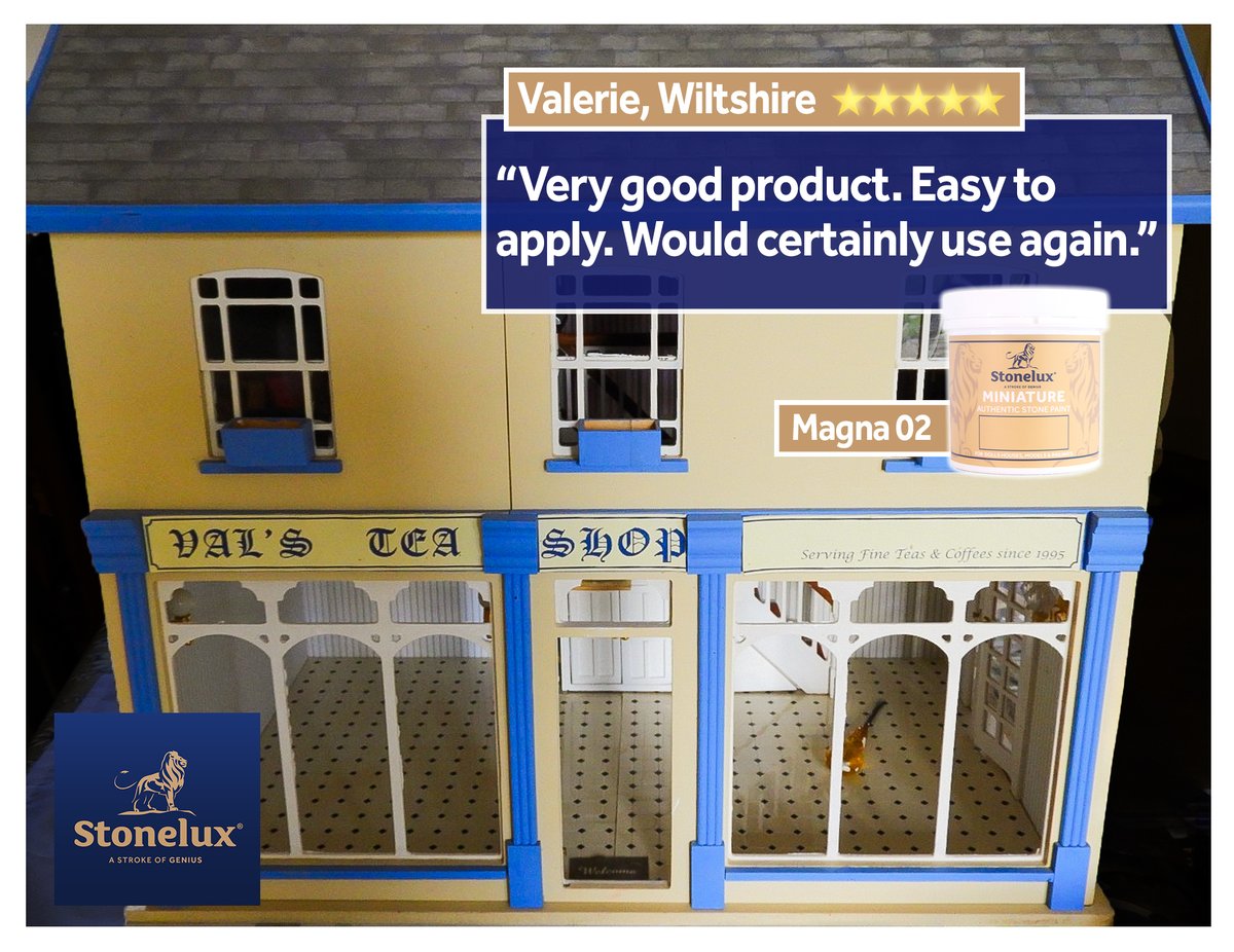 We also cater for miniature houses with Stonelux Miniature Paint! ⭐⭐⭐⭐⭐

👉 …lux-stone-effect-paints.myshopify.com/products/minia…

#Stonelux #paint #miniature #homeinspo #colour #5star
