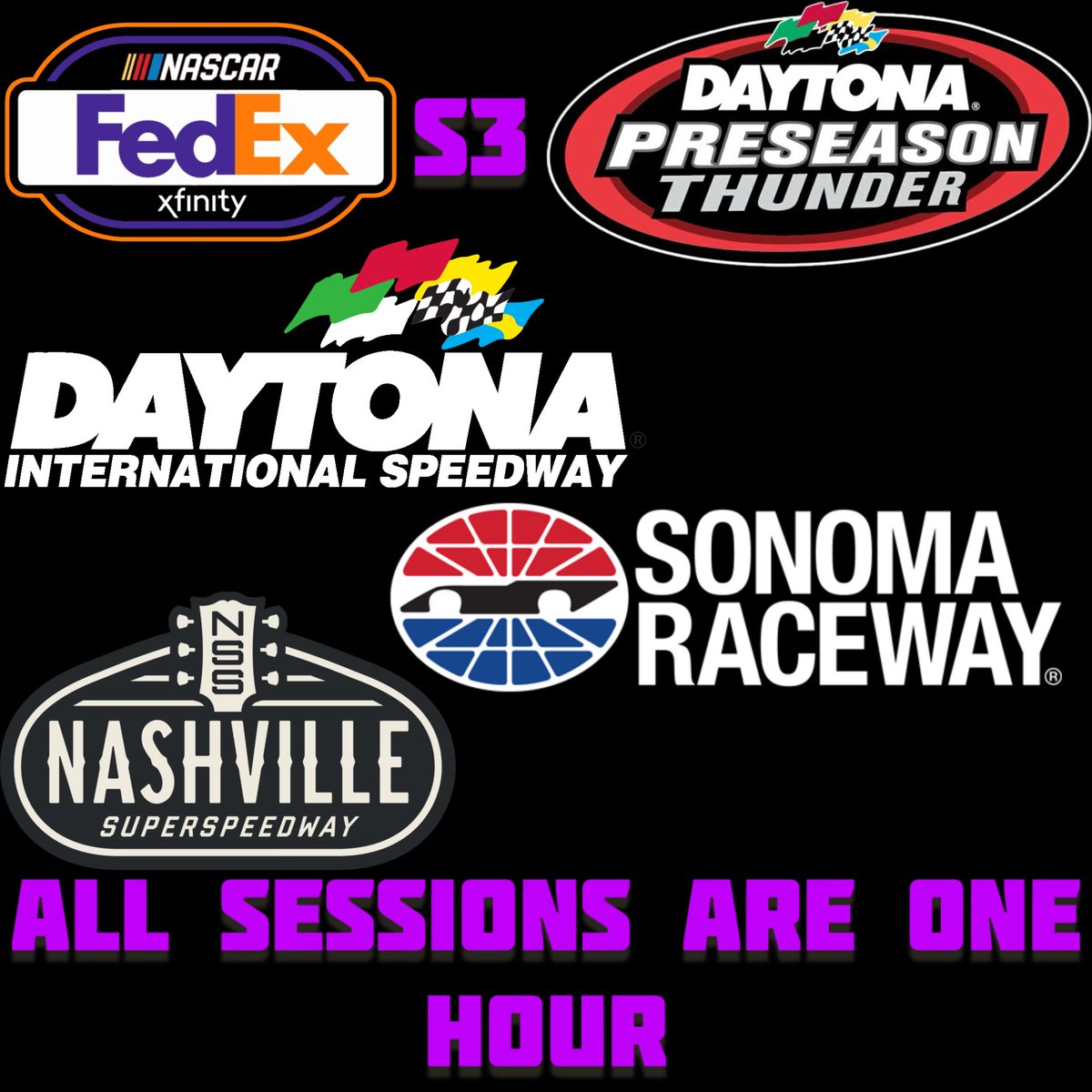 FedExLeague's tweet photo. NASCAR IRACING FEDEX LEAGUE S3 PRE SEASON THUNDER SCHEDULES https://t.co/bi7546iFQA