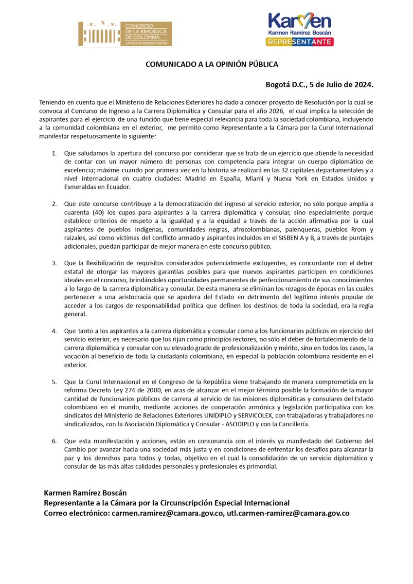 Wayunkerra's tweet image. 🗣️📢 Comunicado a la opinión pública de la #CurulInternacional sobre el 'Concurso público a la carrera diplomática y consular'. 👇🏾