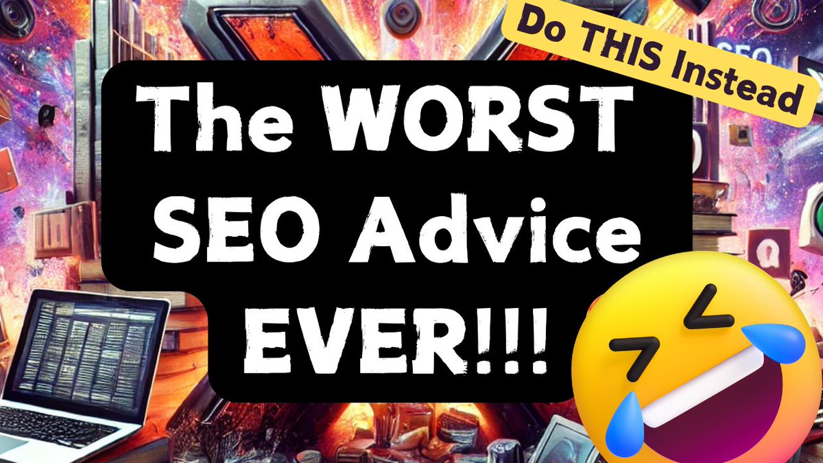 ChrisTzitzis's tweet photo. Reacting to Peter Rota’s @nutsfordonuts2  cool post on the worst SEO advice ever. Here’s my take:

Backlinks don’t matter (HORRIBLE ADVICE)

Google doesn’t use click data (HORRIBLE ADVICE)

Just write great content (Bad advice, but wish more SEOs would try to create good content)

It takes 6 months to rank (HORRIBLE ADVICE)

Listen to Google for SEO advice (HORRIBLE ADVICE)

Technical SEO doesn’t matter (HORRIBLE ADVICE)

Technical SEO doesn't matter for small sites (HORRIBLE ADVICE)

Technical SEO is a one-time job (HORRIBLE ADVICE)

SEO gets easier (It gets easier as you learn, but you also have to adapt constantly and it’s getting more complex over time)

Site age doesn’t matter (Think it matters but not sure exactly how much)

Buying backlinks won’t improve your rankings (HORRIBLE ADVICE)

PBNS don’t work (HORRIBLE ADVICE, but I also use less PBNs than before)

Google doesn’t make mistakes when ranking or penalizing websites (HORRIBLE ADVICE)

SEO is only content and links (HORRIBLE ADVICE, it makes up the bulk of SEO but there’s a bit more you need to focus on as well)

Cheap SEO is a deal (HORRIBLE ADVICE)

Assuming all web developers know SEO and SEO best practices (HORRIBLE ADVICE)

Thinking Google will always choose your preferred canonical URL (HORRIBLE ADVICE)

Believing negative SEO doesn’t work (HORRIBLE ADVICE, but most people are really bad at doing it)

Exact match domains don’t work (HORRIBLE ADVICE)

Keywords in the URL don’t matter for ranking a page (HORRIBLE ADVICE)

Google does what’s best for the end user (HORRIBLE ADVICE)

CTR manipulation doesn’t work (HORRIBLE ADVICE)

What do you think?

What would you add to this list?

I go into this a LOT more in-depth in the video below!