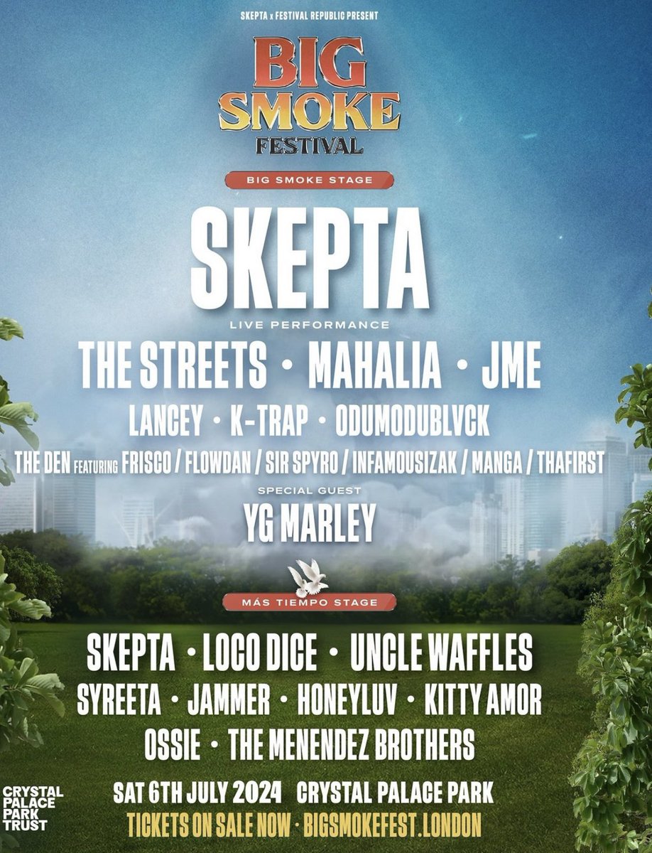 4 big smoke tickets for sale! Dm if interested?
#BigSmokeFestival