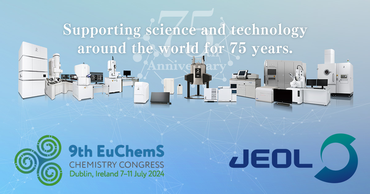 JEOLEUROPE's tweet photo. ⏳ 2 days to go! We will be in Dublin next week for @EuChemS_Congres #EuChemS2024. Our apps specialists will be on the #JEOL booth from our #NMR, #MassSpec, and #ElectronMicroscopy divisions. Demo our JASON and msFineAnalysis AI software. 👨‍🔬👩‍🔬 ⚗ 
ℹ https://t.co/kj7pxbysiS https://t.co/7IIZ6BVvHL