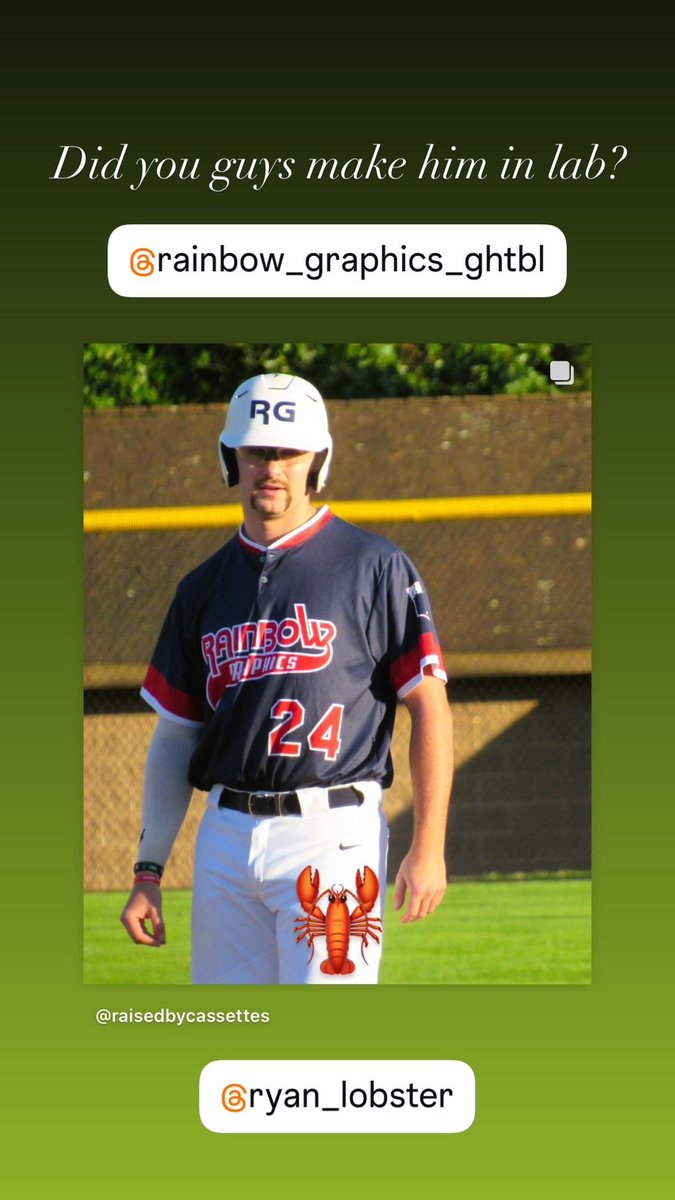 GHTBL1929's tweet photo. Midseason check-in: Manchester's Rainbow Graphics leads the league in hitting and a lot of that is due to first year player Ryan Laubscher. 🦞#ctbase #ghtbl https://t.co/7SF9MFoHuZ https://t.co/PdbRnDd4GY