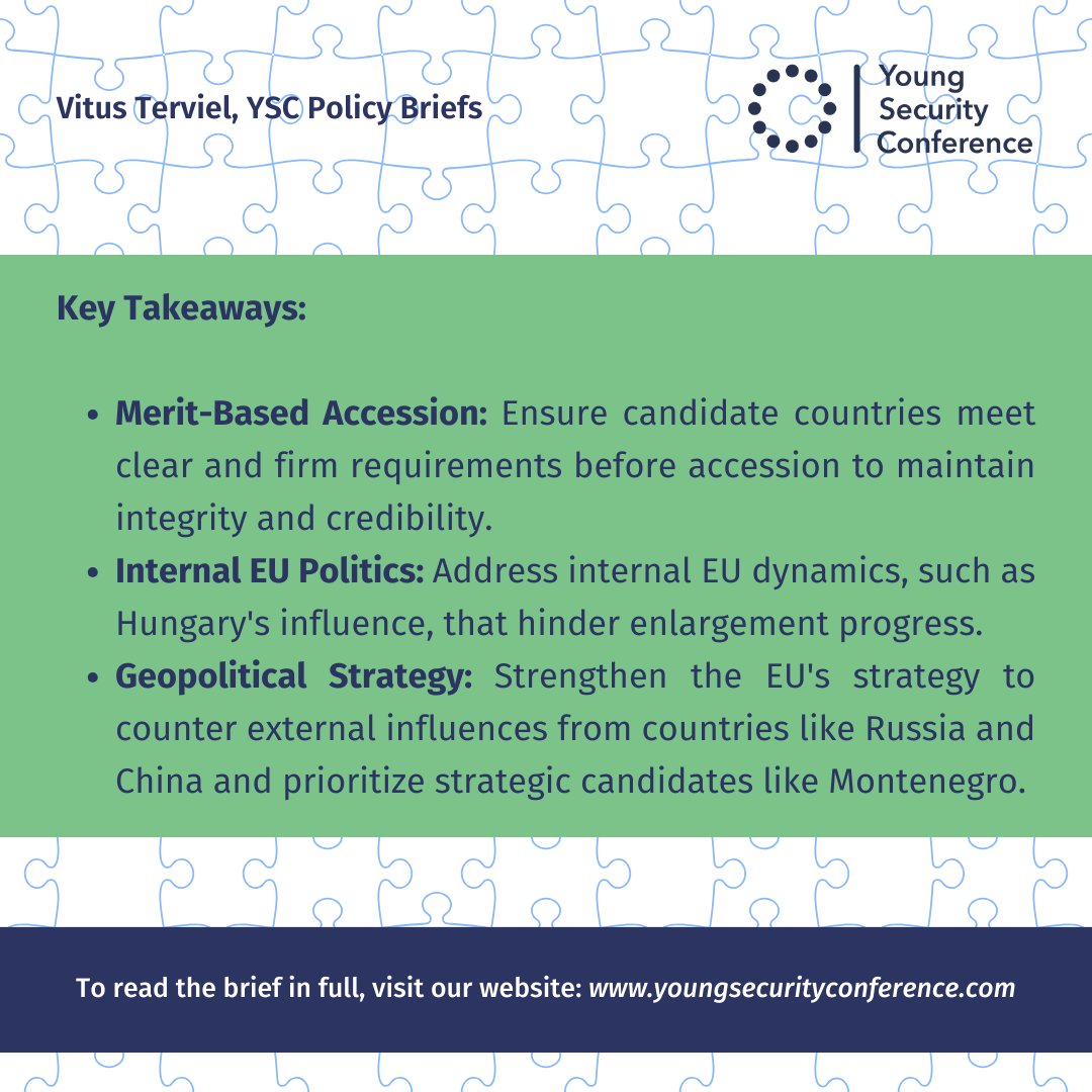 YSConference's tweet image. #PolicyBrief alert! 📄
'EU Enlargement: Ever Wider Union or Enduring Fatigue?' from #YSC2024 explores the future of EU expansion amid geopolitical tensions and internal dynamics. Find insights and strategic recommendations here: lnkd.in/ephwqnqa
#EU  #EnlargementPolicy