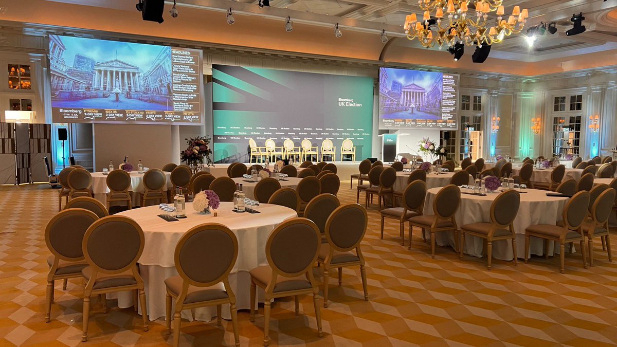 ASASLTD1's tweet photo. Following on from the #Labour party’s breakthrough victory, #SadiqKhan and guests spoke at the Bloomberg Live Election broadcast held in @RafflesLondon.

We created the set and managed the #AV to ensure a disturbance-free discussion 🎤 

#GeneralElection2024 https://t.co/NRaBYmQjt7