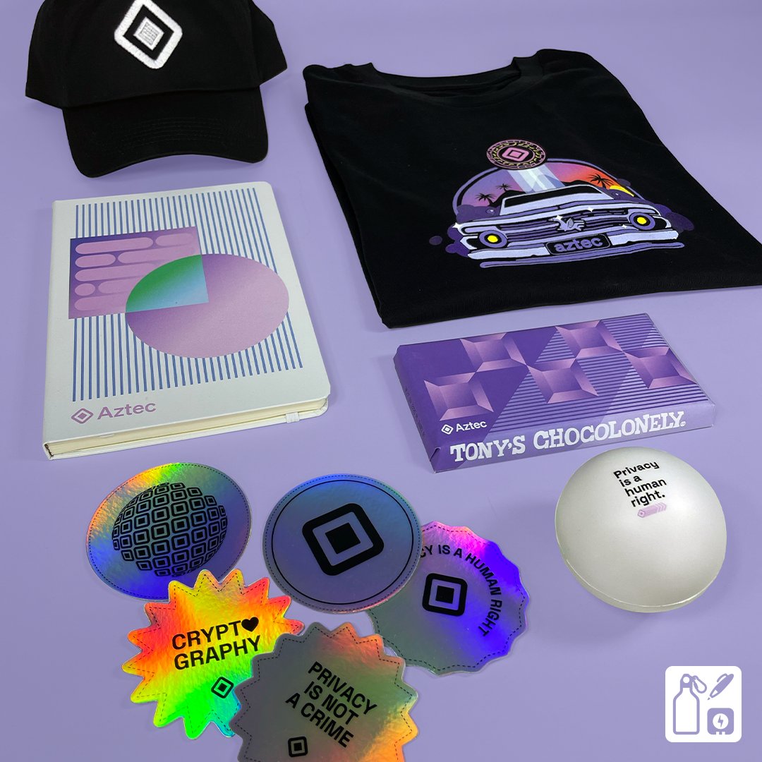 Some new, slick-looking swag packs for <a href="/aztecnetwork/">Aztec</a>! 💜

Loving the holographic stickers, as well as the tee, notebook, and <a href="/TonysChocoUK_IE/">Tony's Chocolonely UK & IRE</a> designs! 😍👌

Which product is your favourite? ⬇️

#SwagBox #Aztec #TonysChocolonely #Swag #Merchandise #Branding #Gift