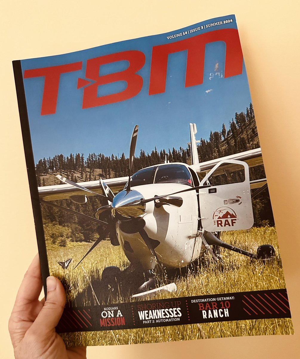 julieinthesky's tweet photo. For #FlyingFunFriday we celebrate the our first feature for #TBM magazine on two aviation things near to our hearts—the Recreational Aviation Foundation and the #Kodiak! Many thanks to our friends at @RecreationalAvi @DAHER_official @flyTBM plus the pros at AJ Publications. https://t.co/qgy94OWlvy
