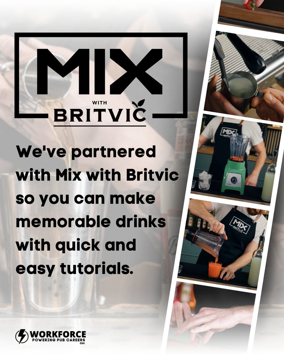 BII_Workforce's tweet photo. We’ve partnered with Mix with Britvic (@Britvic) to bring you the best tips and tricks to develop your drink making skills.
From garnishing, pouring techniques, and recipes, find all you need at: https://t.co/avYkzzOxQD
#MixwithBritvic #Partnership #drinks #recipes #drinkmaking #tipsandtricks #garnishing #Workforce