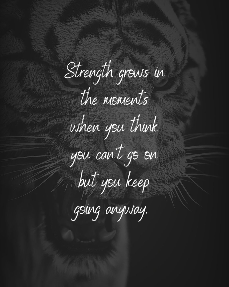 "Strength grows in the moments when you think you can't go on but you keep going anyway."💪

#Wisdom #LifeLessons #InspirationalQuotes #MotivationalQuotes #MentalHealth #Reminder #Mindfulness #Consciousness #MindsetMatters #NeverGiveUp #YouGotThis #KeepMovingForward #FridayVibes