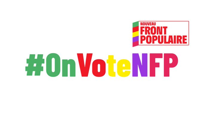 Dimanche 7 juillet 2024, #OnVoteNFP #NouveauFrontPopulaire contre la menace de l'extrême droite et la politique proposée par les droites classique ou macroniste, pour une république juste sociale et solidaire luttant contre les effets du changement climatique