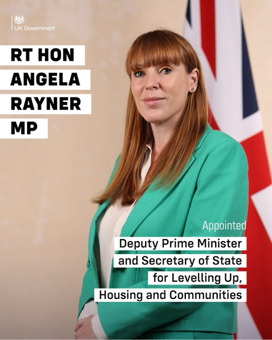 DaveAtherton20's tweet image. Labour's @AngelaRayner has been appointed Deputy Prime Minister &amp;amp; Minister for Housing.

She has promised migrants in every town, and is looking to build for them 250,000 new homes. No Brits need to apply.