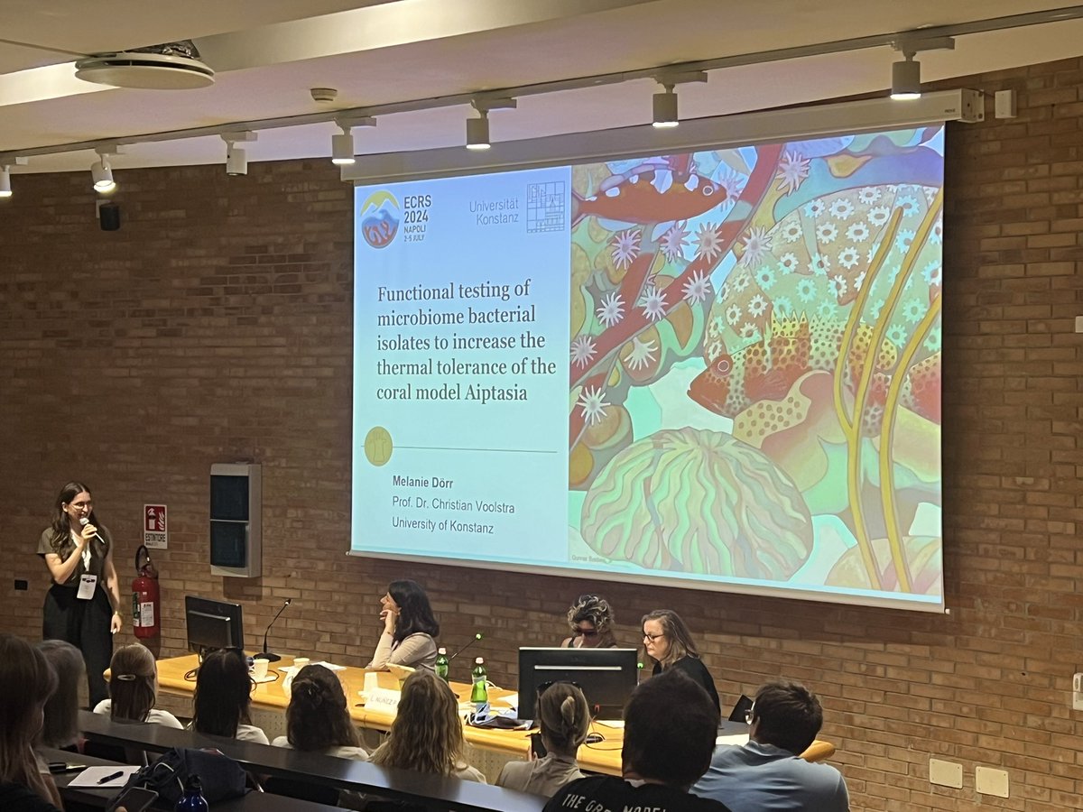 Dr. Claudia Pogoreutz 🧫 (@cloudypogoreutz) on Twitter photo <a href="/Mela_Doerr/">Melanie Dörr</a> is closing an incredible #holobiont session at the #ECRS2024 with her functional work on the marine model #aiptasia and its microbiome <a href="/ICRSreefstudent/">ICRS Student & Early Career Chapter</a> 🪸🧫 <a href="/Mela_Doerr/">Melanie Dörr</a> is closing an incredible #holobiont session at the #ECRS2024 with her functional work on the marine model #aiptasia and its microbiome <a href="/ICRSreefstudent/">ICRS Student & Early Career Chapter</a> 🪸🧫