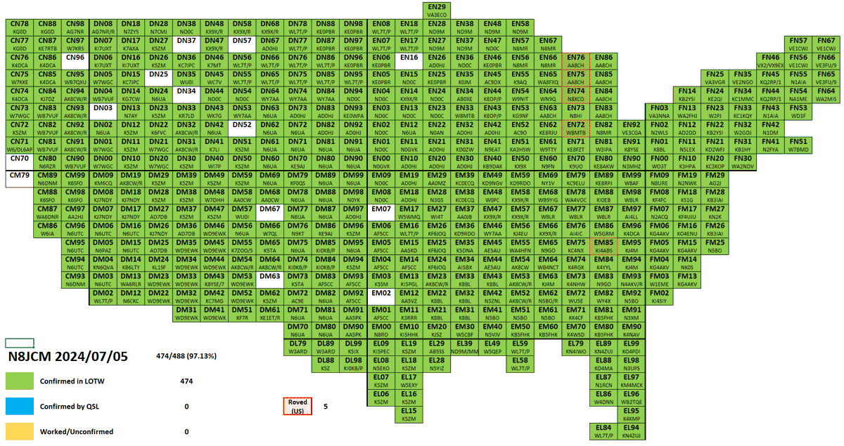 14 girds until GridMaster!  Updated map...