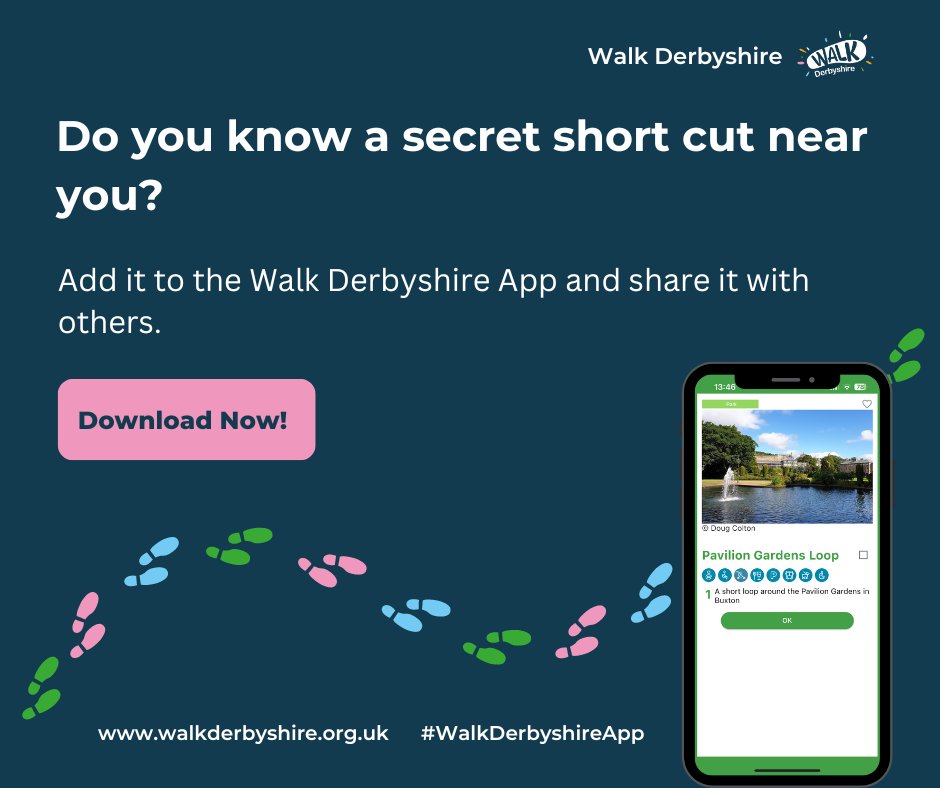Is there a walking trail or short cut near you that is missing from the Walk Derbyshire App?

You can add it and share it with others here: walkderbyshire.org.uk/app-add-route-…

#WalkDerbyshireApp