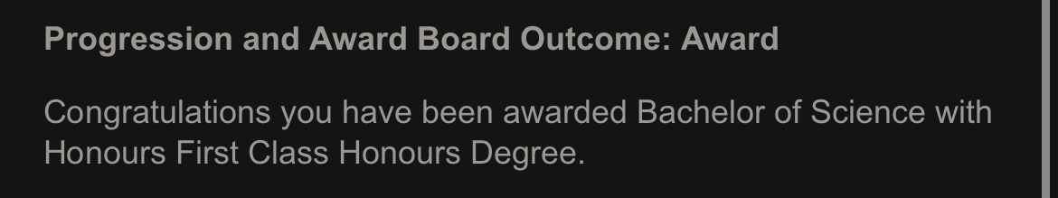 Four year ago I started a foundation degree wondering what I had gotten myself into! Today I received my board moderated marks stating I had passed with a first class honours. A huge thank you to the Radiography team at CCCU and my placement hospitals for their help and support!