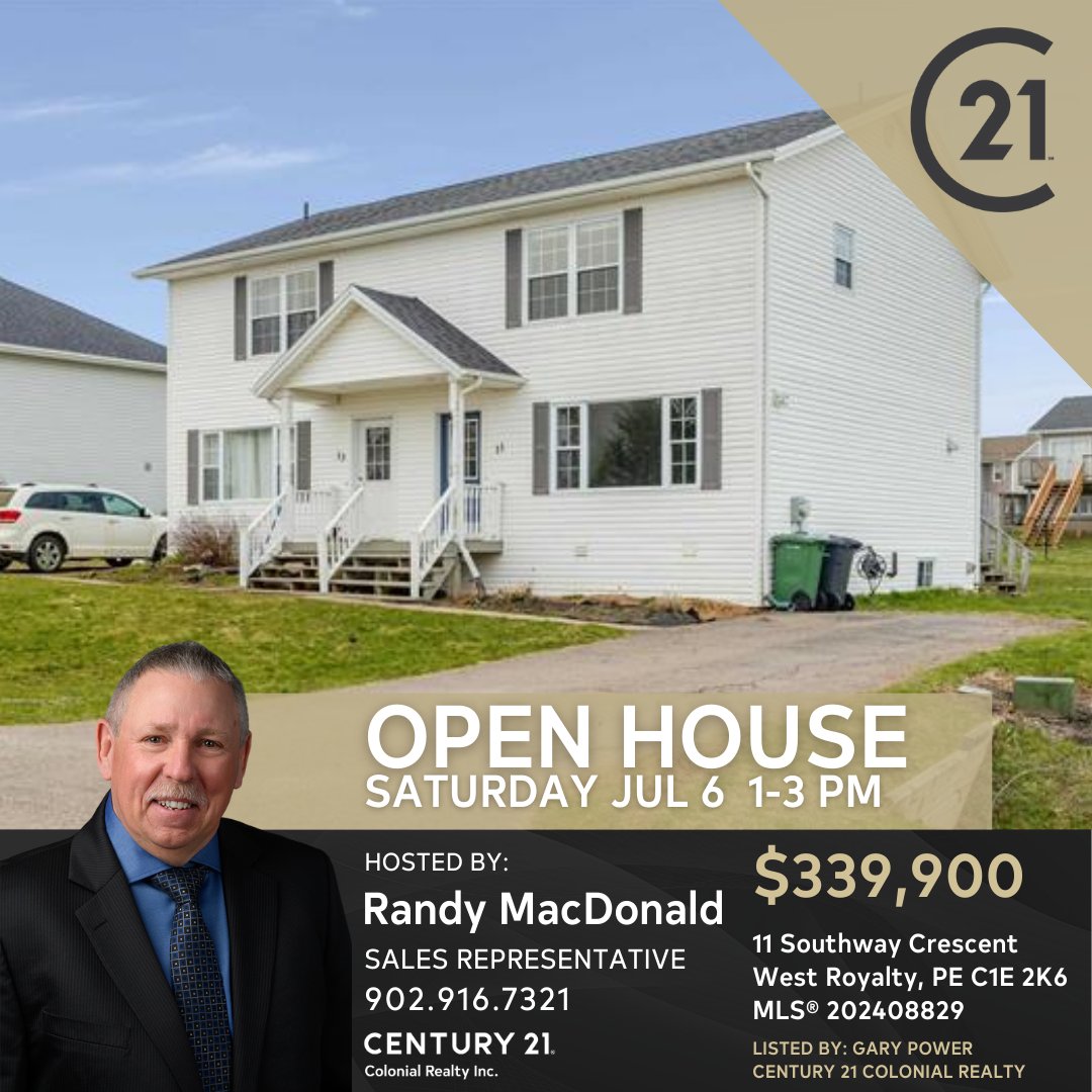 🏘️ Weekend Open Houses - openhouses21.com 🏘️
Please join us this weekend at our open houses in Canoe Cove, Lakeside, Stratford, and West Royalty. 
For all the details visit the link above. 

Have a great weekend! 

#openhouse #c21colonial #peirealestate #pei #weekend