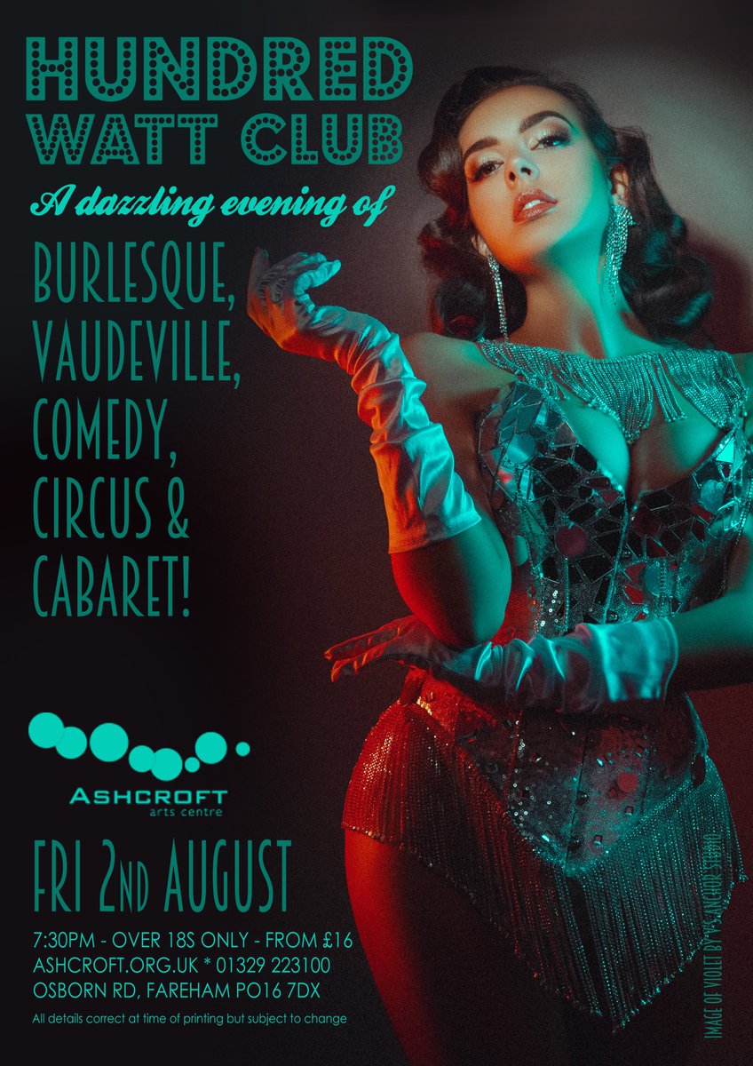 And in August we're overjoyed to be back at @AshcroftArts with a goooorgeous line up of burlesque, cabaret &amp; circus superstars. Book quickly 'cause this one always sells out and it's gonna be QUITE the party  🥳

ashcroft.org.uk/event/hundred-…