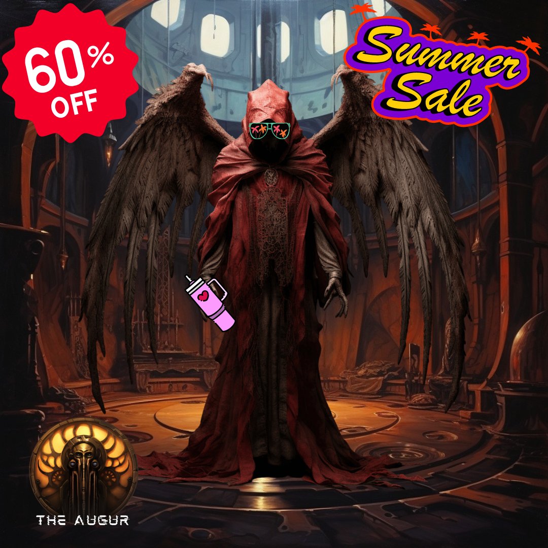 Hey everyone, The Augur is 60% off for the Summer sale. Check it out!➡️itch.io/s/125822/summe…