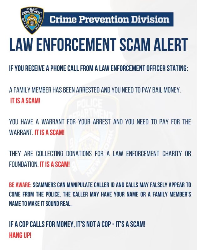 NYPD70Pct's tweet image. In an ongoing effort to keep our community safe from scams, your Crime Prevention Officer was posting and distributing safety tips in the neighborhood.
#stopscamming  🚫🦹‍♂️🦹☎️💳