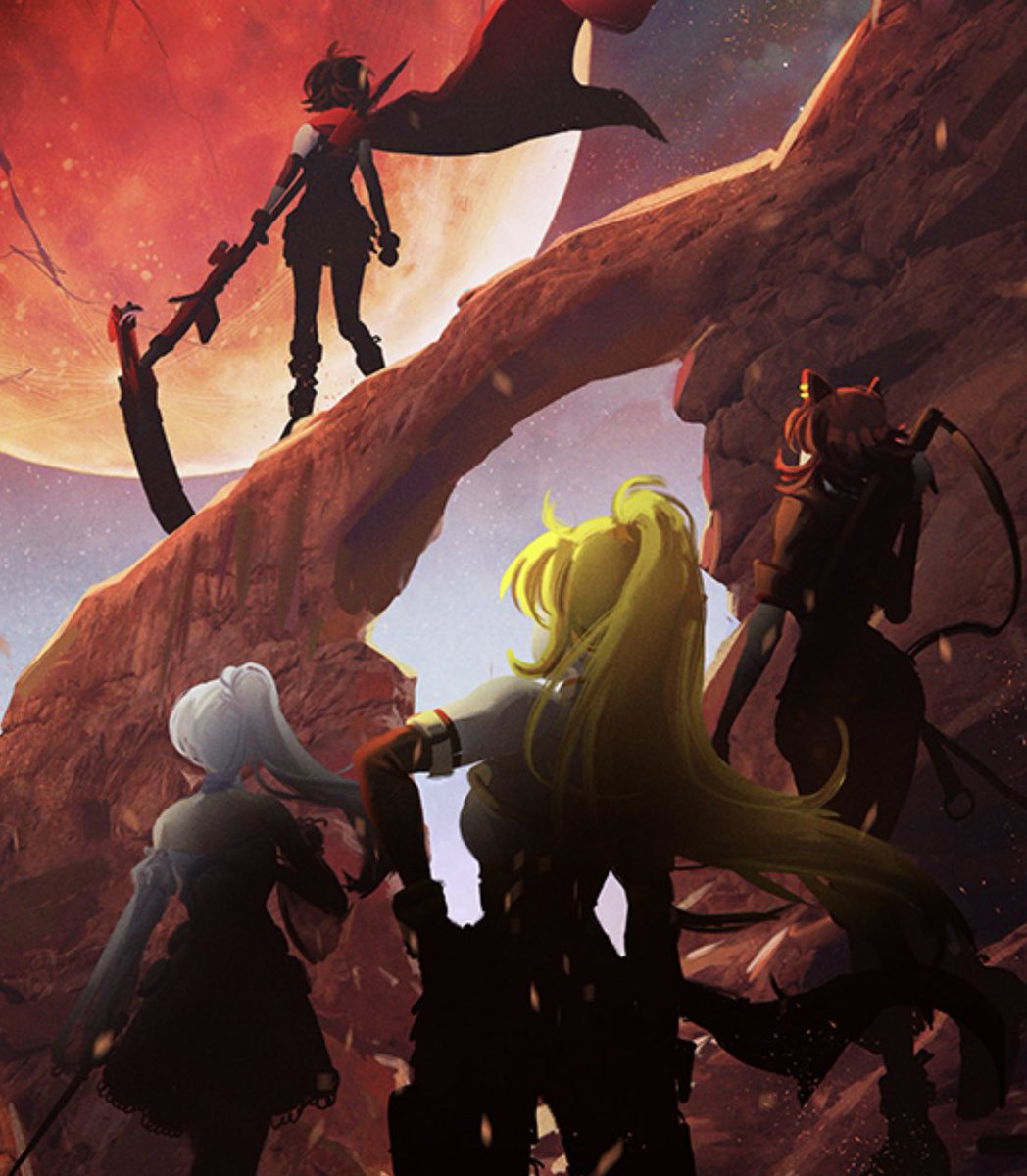 HMNIJoe's tweet photo. New RWBY designs?!

Also, could be stylistic, but looks like a Lunar eclipse is happening. Very interesting 🤔 https://t.co/hzyZIRU2BN