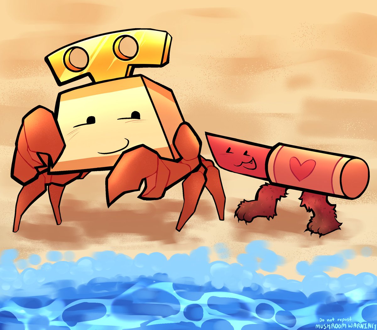 MushroomWarning's tweet photo. Some fanart for Ivos! It’s a non-competition show and I’d recommend it! : D

I drew them as monster objects, a Crab and a Mink.

#ivososc #ivos https://t.co/iyiQEuqIed
