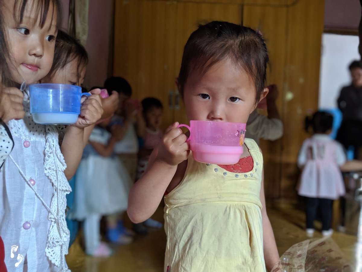 We love soymilk! 🩵🩷
Children typically receive a daily cup at 10am in North Korea.