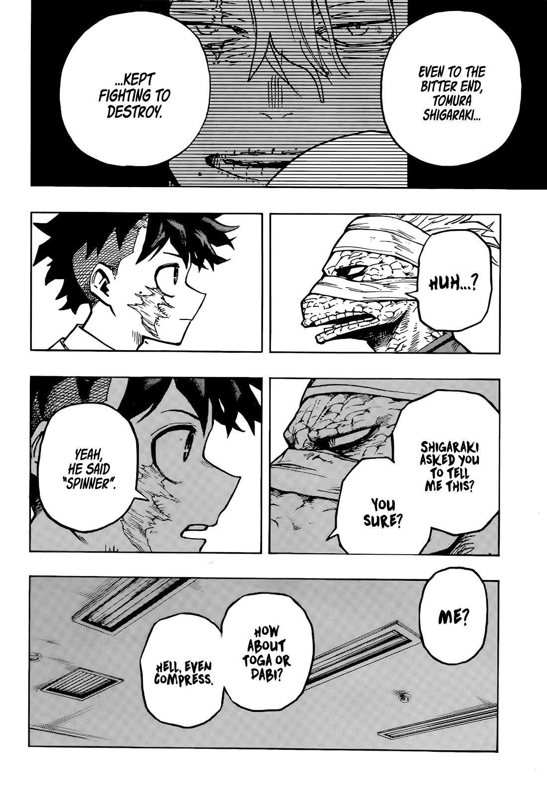 Grzegorz Galuba on X: &ldquo;My Hero Academia Chapter 427 Poor Spinner I 