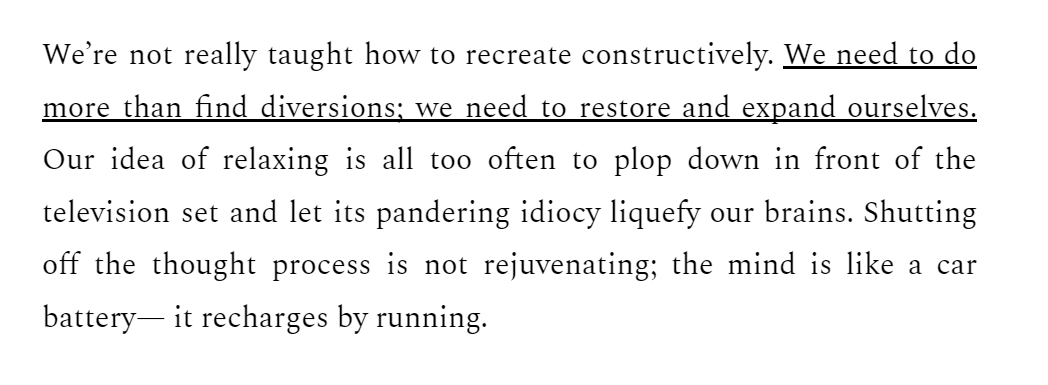 4/ Calvin and Hobbes creator on how to relax well