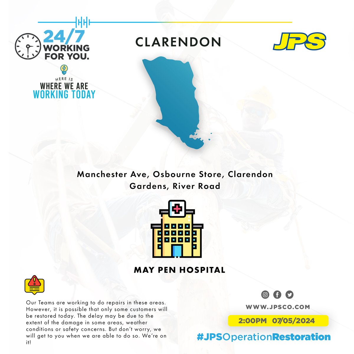 myJPSonline's tweet image. Work a gwan and we deh all bout! Here is a list of locations you&apos;ll see our crews working today. If you don&apos;t see your community, don&apos;t worry we are trying to get to everyone as fast as we can.