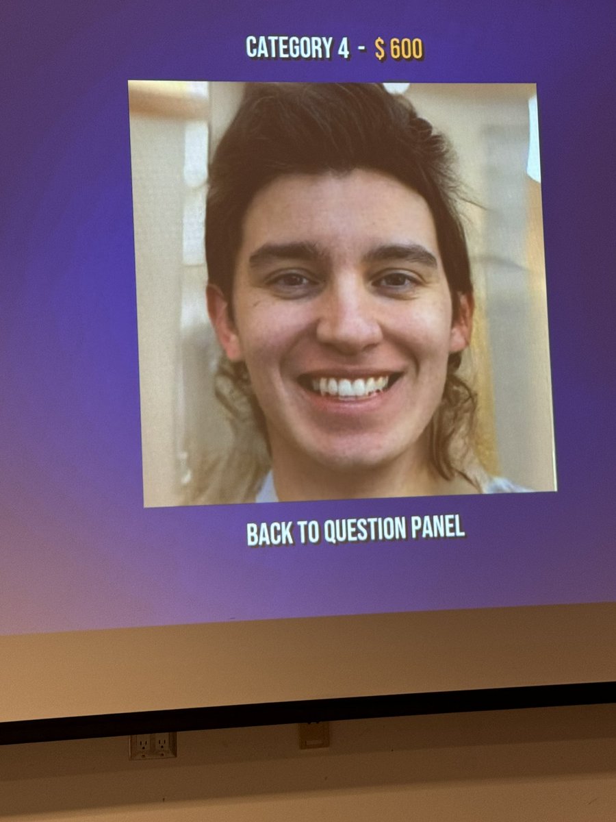Thanks to Michael our PhD student who created and hosted a quirky version of jeopardy this afternoon…