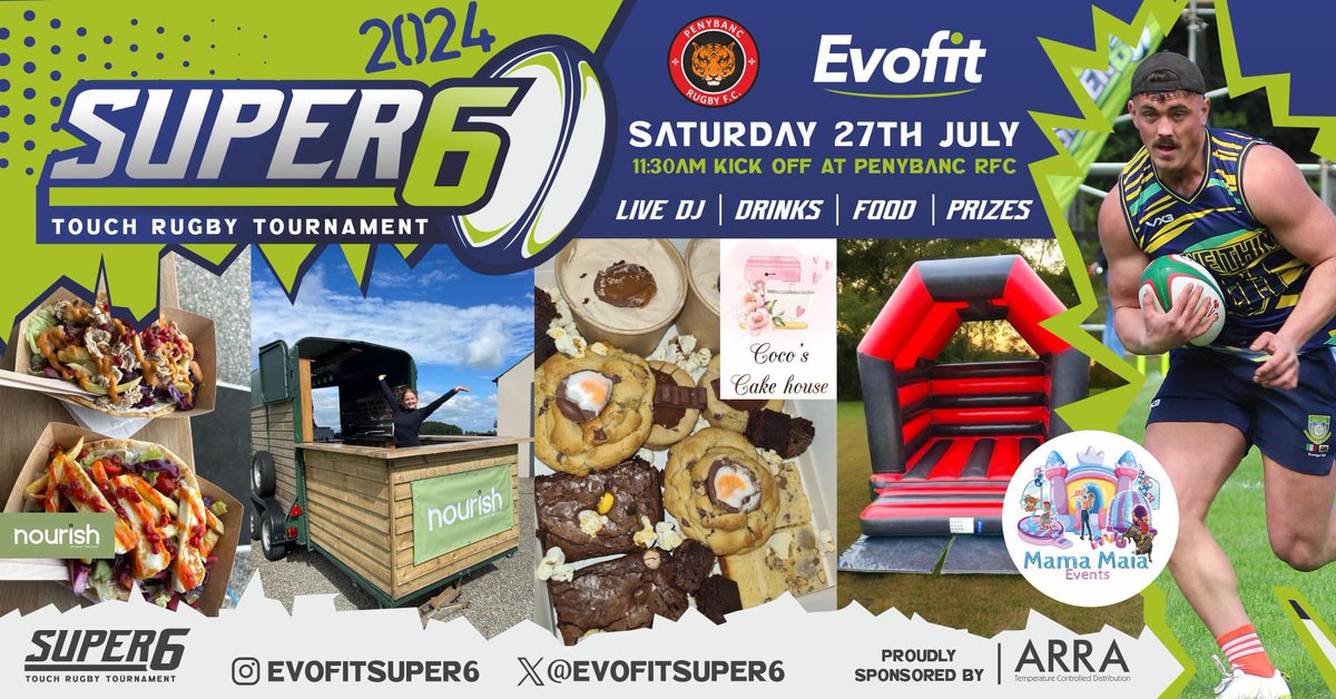 A few weeks left until the big day out 🏆☀️🍹💃🏻🏉

28 teams / DJ / Food / Bar / Cakes / Kids Play / Great day out 🔥💪🏼