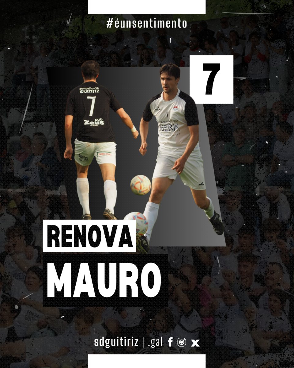 Renova Mauro! 🎩

Un dos nosos capitáns xogará un ano máis na #SDGuitiriz, e xa van vintecatro seguidas!!

Moita sorte nesta nova campaña, Mau! 💪

#éunsentimento🤍