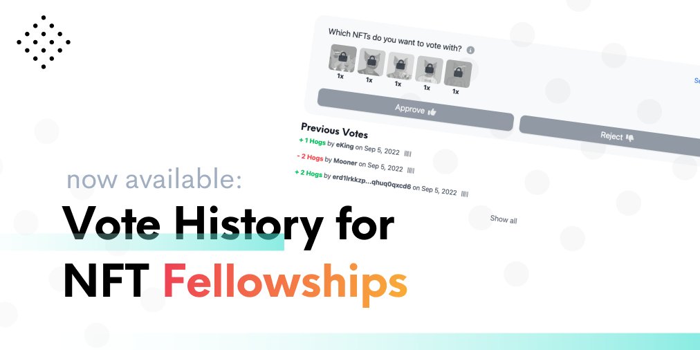 TidyMeOrg's tweet image. as a result of community feedback,  

👉 we have now also implemented Vote History for NFT-based Fellowship DAOs ✅🔥

happy voting🗳, and back to building.