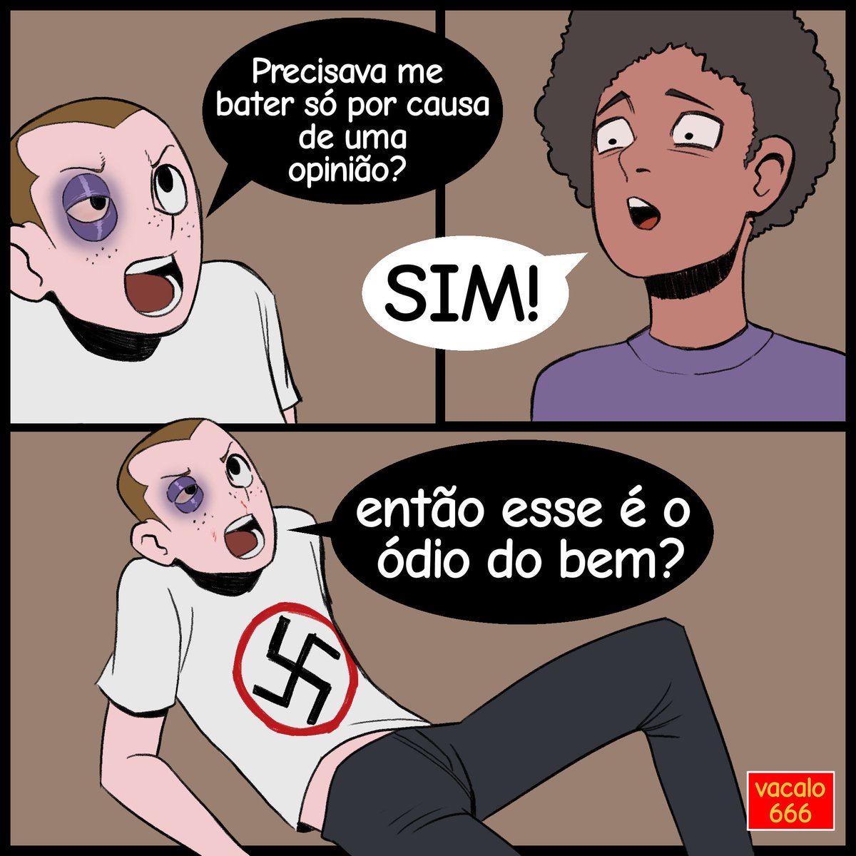Vacalo666's tweet photo. "Intaum vc mim odeia só por pensar diferente?😭" https://t.co/bvkXcuH8G6