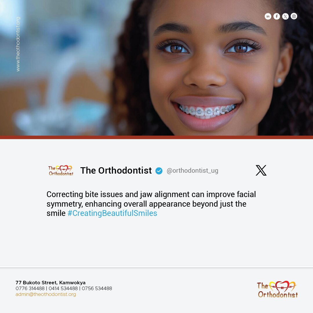 orthodontist_ug's tweet photo. Beyond the straight smiles, orthodontic treatment is tailored to create a harmonious balance between your facial features, revealing a more confident and beautiful you!
Get in touch today to start unlocking that gorgeous smile!
#OrthodonticTreatment #FacialSymmetry #SmileGoals https://t.co/98TxMJiEyN