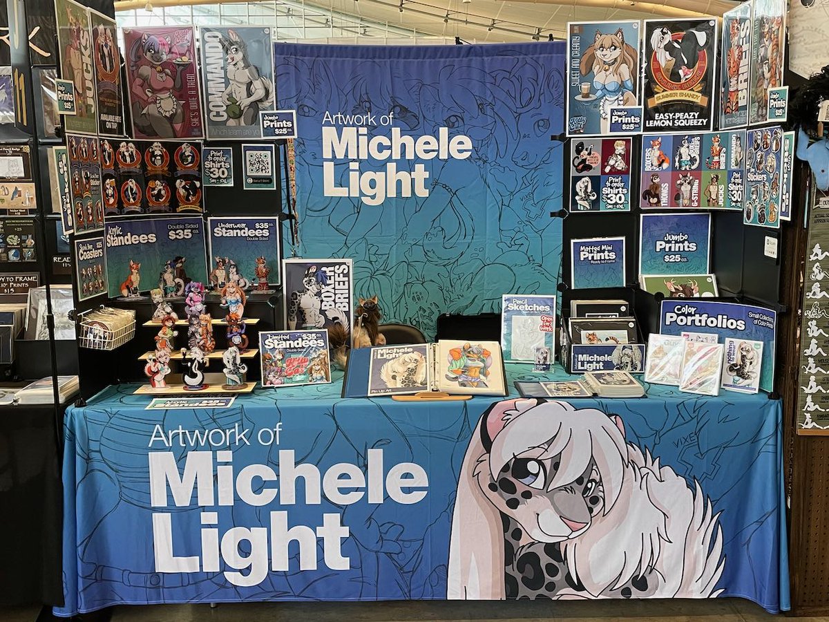 I'm all set up and ready to go <a href="/anthrocon/">Anthrocon, Inc.</a>  , stop by table J10 and say Hi!