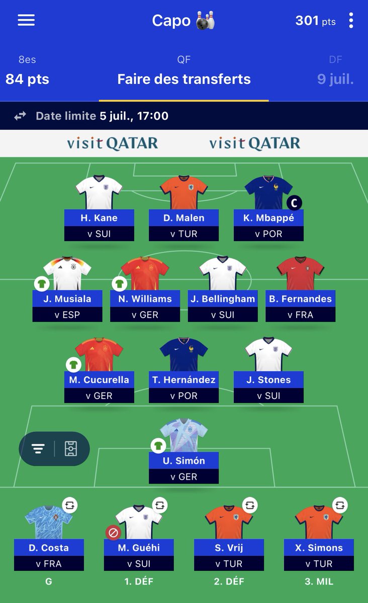 RedOfficiel's tweet image. Draft for the R8 knockout stages.

Overall rank 1328, 10th in Italia #EuroFantasy