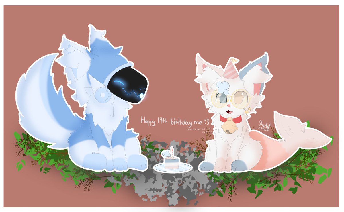 Shqrkel's tweet photo. happy birthday to myself i guess?? 

#furry #furryart #furryartwork #kemono #art #digitalart #digitalartwork #cute #pastel #pastelaesthetic #pastelart https://t.co/0yu61kaxaE