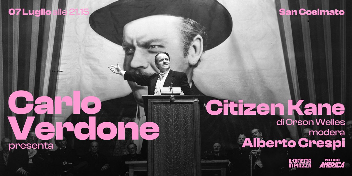 Citizen Kane | San Cosimato | domenica 7 luglio

“Quarto potere” è tornato in sala con un restauro in 4k grazie a I Wonder Pictures  e arriverà a #IlCinemainPiazza presentato da Carlo Verdone in dialogo con il critico cinematografico Alberto Crespi!

🗓️ ilcinemainpiazza.it