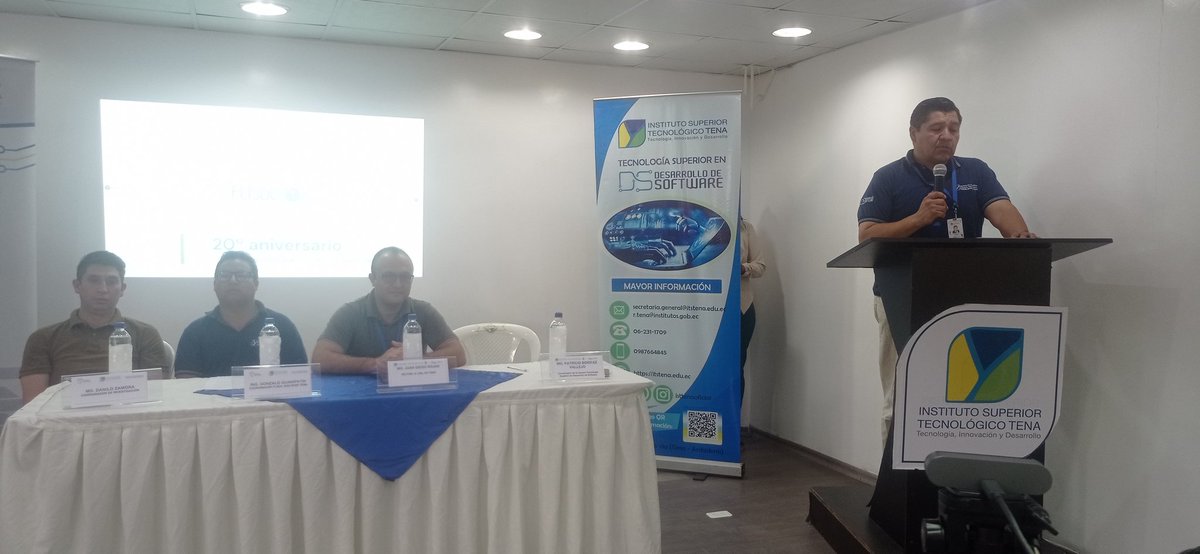 isaacquil's tweet photo. AHORA|• Se realiza el lanzamiento del Festival Latinoamericano de Instalación de Software Libre sede #Tena, con el apoyo de la carrera de Tecnología Superior en Desarrollo de Software del @isttenaoficial @flisolecuador @Issu3012 @asle_ec #flisol2024 #SoftwareDevelopment https://t.co/gZuB4j4p88