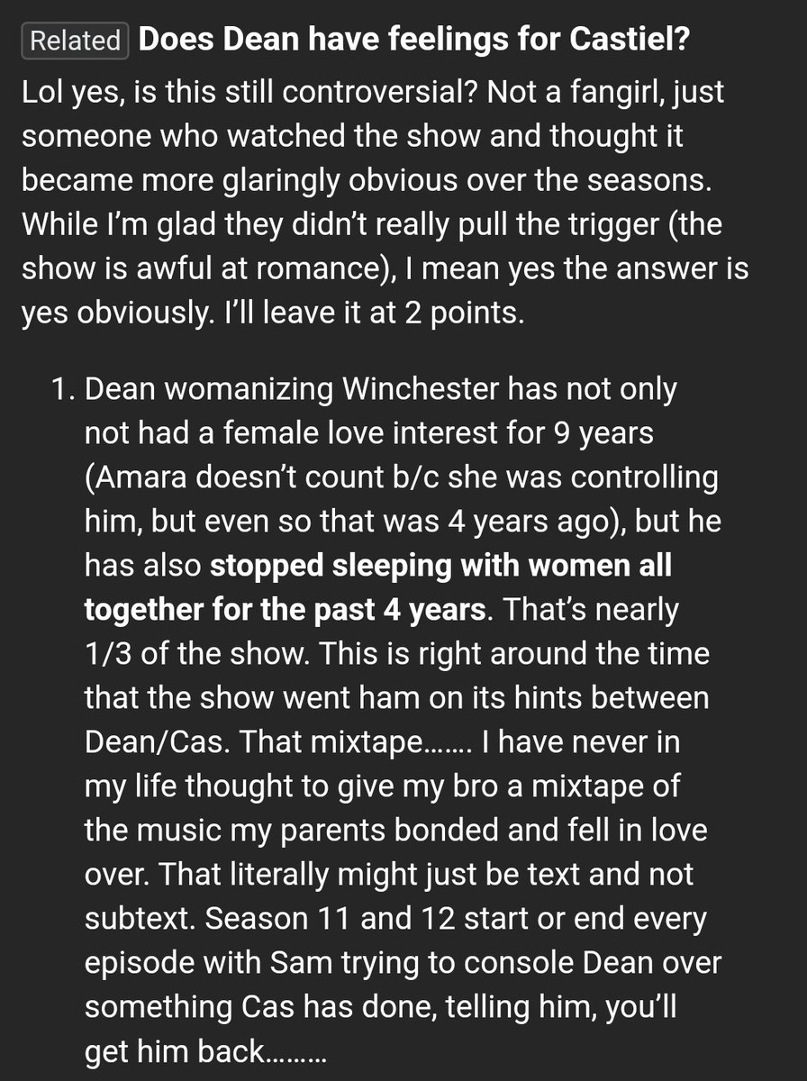 igotdeancasd's tweet photo. this. you don't have to ship destiel in order to acknowledge they were in love. 👍🏼 https://t.co/L3OIq8N2oV