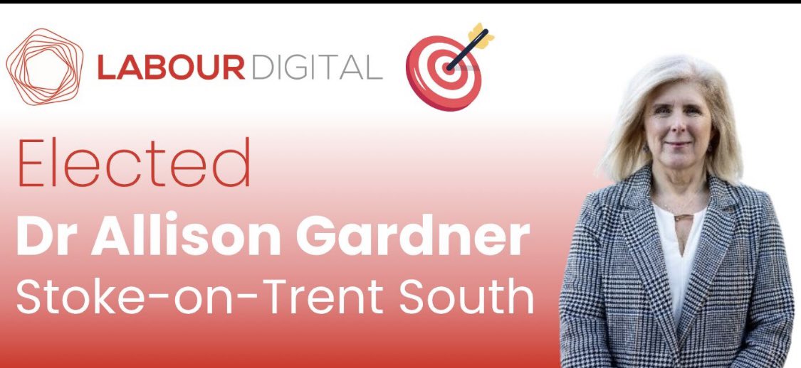 Labour Digital (@uklabourdigital) on Twitter photo Congrats <a href="/AllisonCGardner/">Dr Allison Gardner MP</a>! Amazing win and looking forward to working with you on #AI and more Congrats <a href="/AllisonCGardner/">Dr Allison Gardner MP</a>! Amazing win and looking forward to working with you on #AI and more