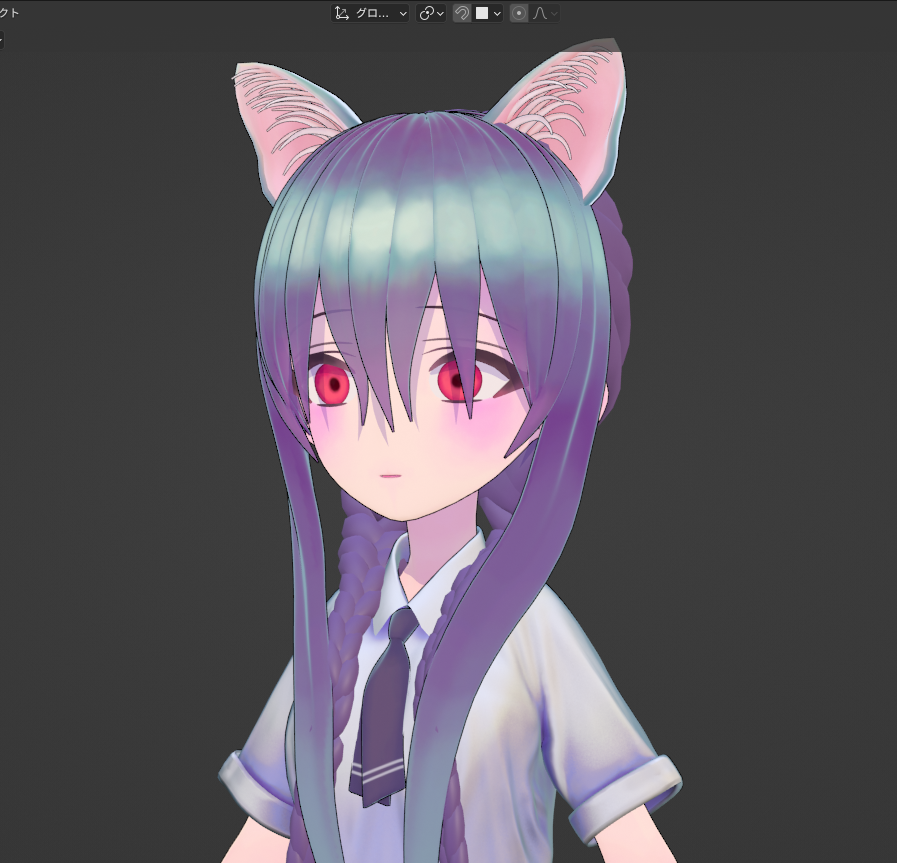 「編み込みの三つ編みです。(途中経過)エルメスちゃんは長さが足りないからどうしよう」|涼川りんのイラスト