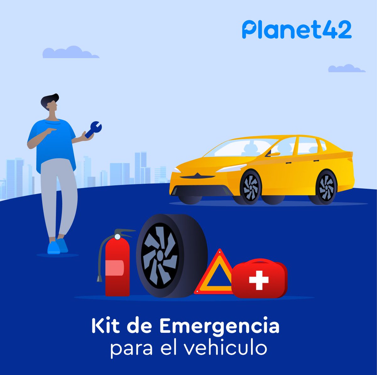 Planet42_mx's tweet photo. Querida familia de Planet42; siempre es importante estar preparado, principalmente durante esta temporada de lluvias.

Te recomendamos llevar contigo:
🛠️ Herramientas de emergencia: Botiquín, linterna, cables de puente
📱 Mantente comunicado: Cargador, batería portátil
🗺️ Ten a la mano tus contactos de emergencia, navegador, pluma y papel.
🚨 Siempre seguro: Llanta de refacción, gato.

¿Qué otra herramienta no puede faltar? Compártenos tu kit! 📸
#Planet42 #Manejasseguro