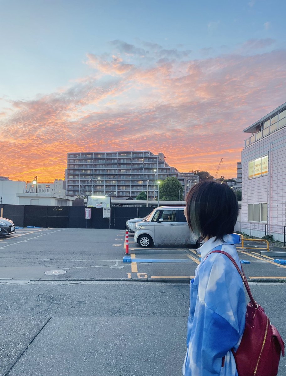 shuri___n's tweet photo. これめっちゃ夏の夕方っぽい空 https://t.co/L9CApkPdop