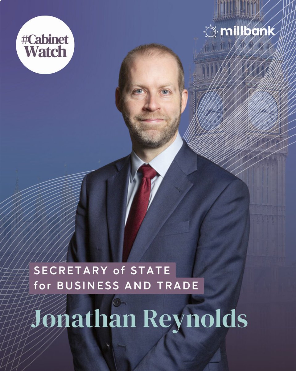 millbankglobal's tweet photo. Just announced: more appointments to Keir Starmer's new Cabinet 👇

Jonathan Reynolds as Secretary of State for Business and Trade and President of the Board of Trade

Peter Kyle as Secretary of State for Science, Innovation and Technology

#CabinetWatch https://t.co/cDt7sozwk7
