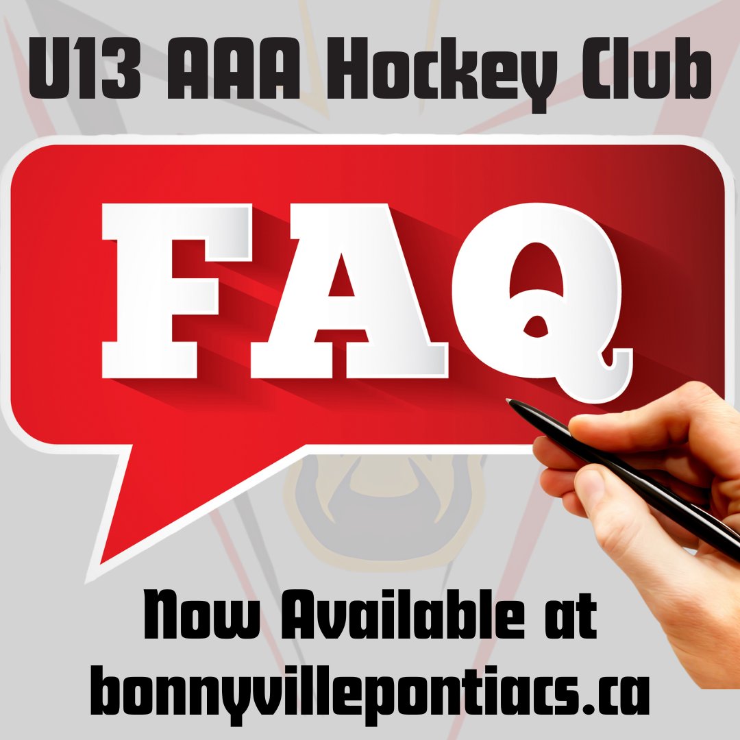 U13 AAA Hockey is coming to Bonnyville! 

Have questions? Head to bonnyvillepontiacs.ca and check out our FAQ tab!