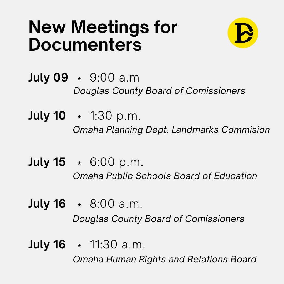 Hey Documenters, new meetings just dropped! Sign up now to take notes at documenters.org and be part of the action!