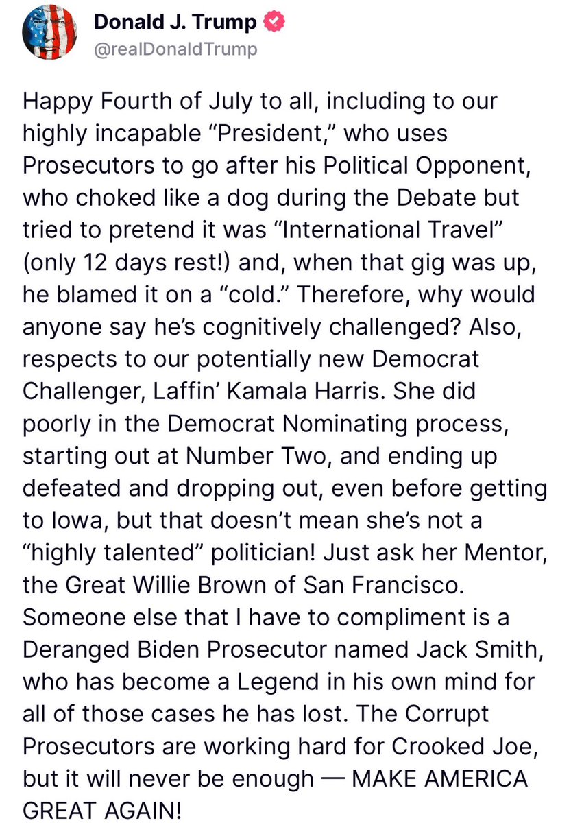 MarieMagdalene8's tweet photo. Who is ready to have President Donald J Trump back in the White House? Are you looking forward to policies that will put Americans first again? Will the MSM clean up its act? ๐ค
Bam ๐ฅ ๐! #Trump2024 #HuntersLapTopIsReal #CheapFakePresidentBiden #DrainTheSwamp #MAGA https://t.co/EHWBvfxTJQ